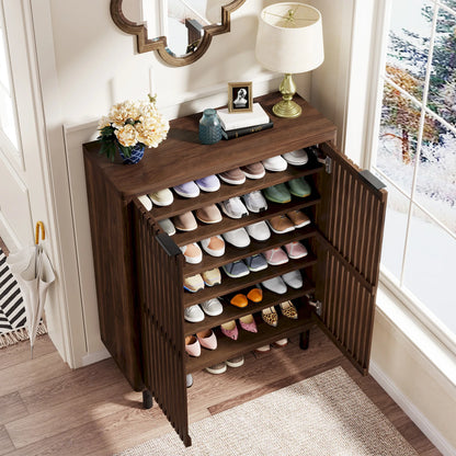 Oslo Walnut Shoe Cabinet US