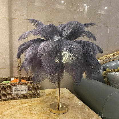 Palmira Feather Table Lamp - KaveCore
