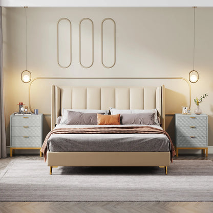 Honeycomb 3 Drawer Modern Bedside Table US