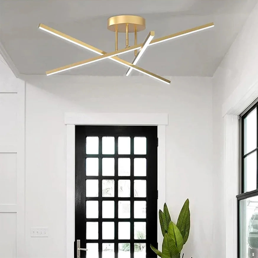 Modern X-Frame LED Chandelier - KaveCore