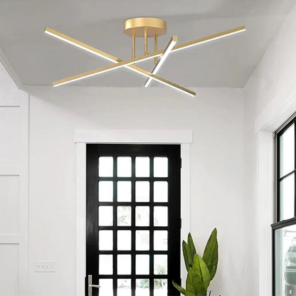 Modern X-Frame LED Chandelier - KaveCore