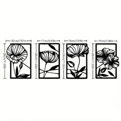 Monet’s Garden metal (4 Panel Wall Art)