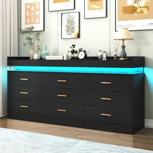 Éclat RGB Led 9-Drawer Cabinet - US - KaveCore