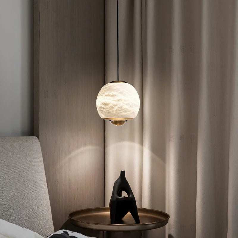 Sleek Marble Hanging Lamp - KaveCore