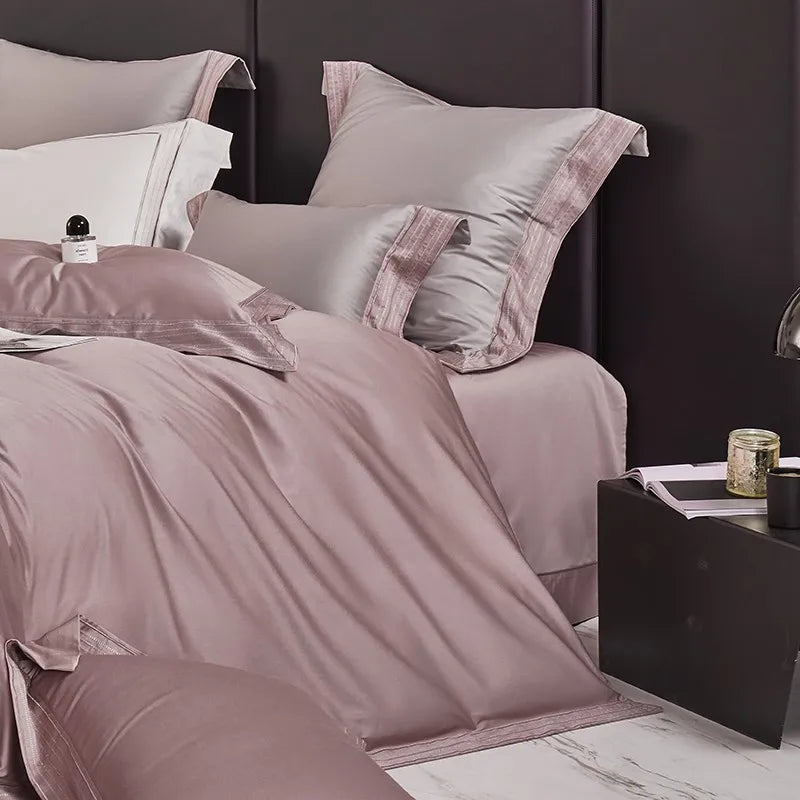 Isadora Mauve Dreams Duvet Cover Set (Long-Staple Sateen Cotton)