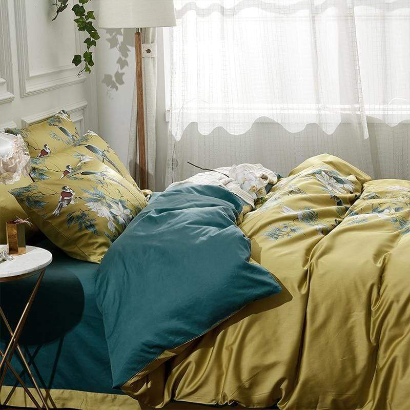 Amara Garden Duvet Cover Set (Long-Staple Sateen Cotton) - KaveCore
