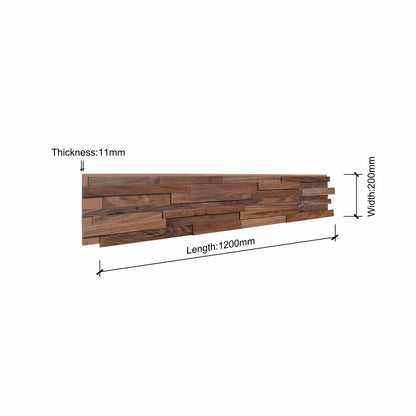 TimberGrid Wooden Wall Panel (Set of 4 or 12)