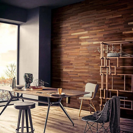 TimberGrid Wooden Wall Panel (Set of 4 or 12)