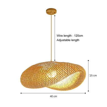 Zenya Spiral Wicker Pendant Light - KaveCore