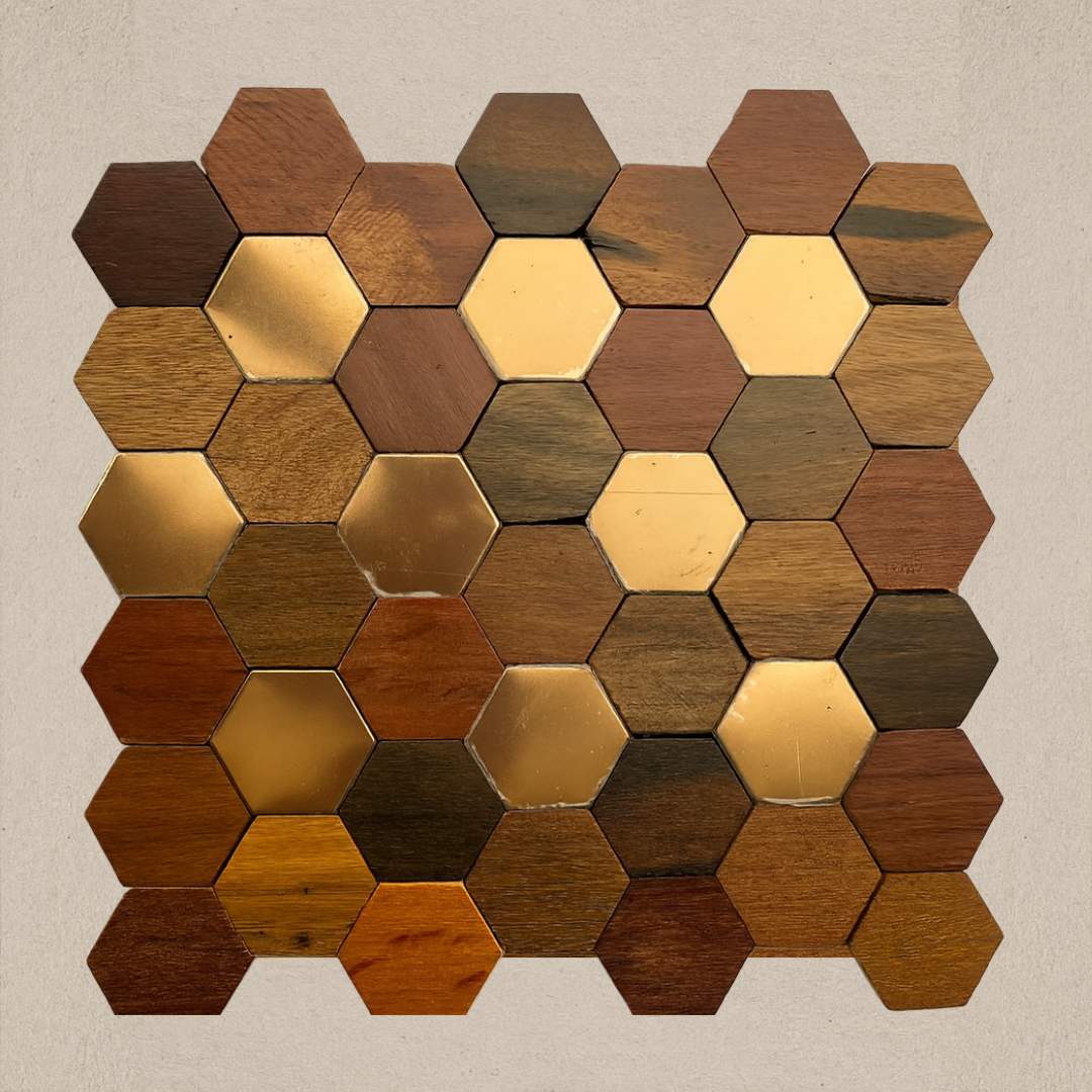 RustiHex Wooden Wall Panel
