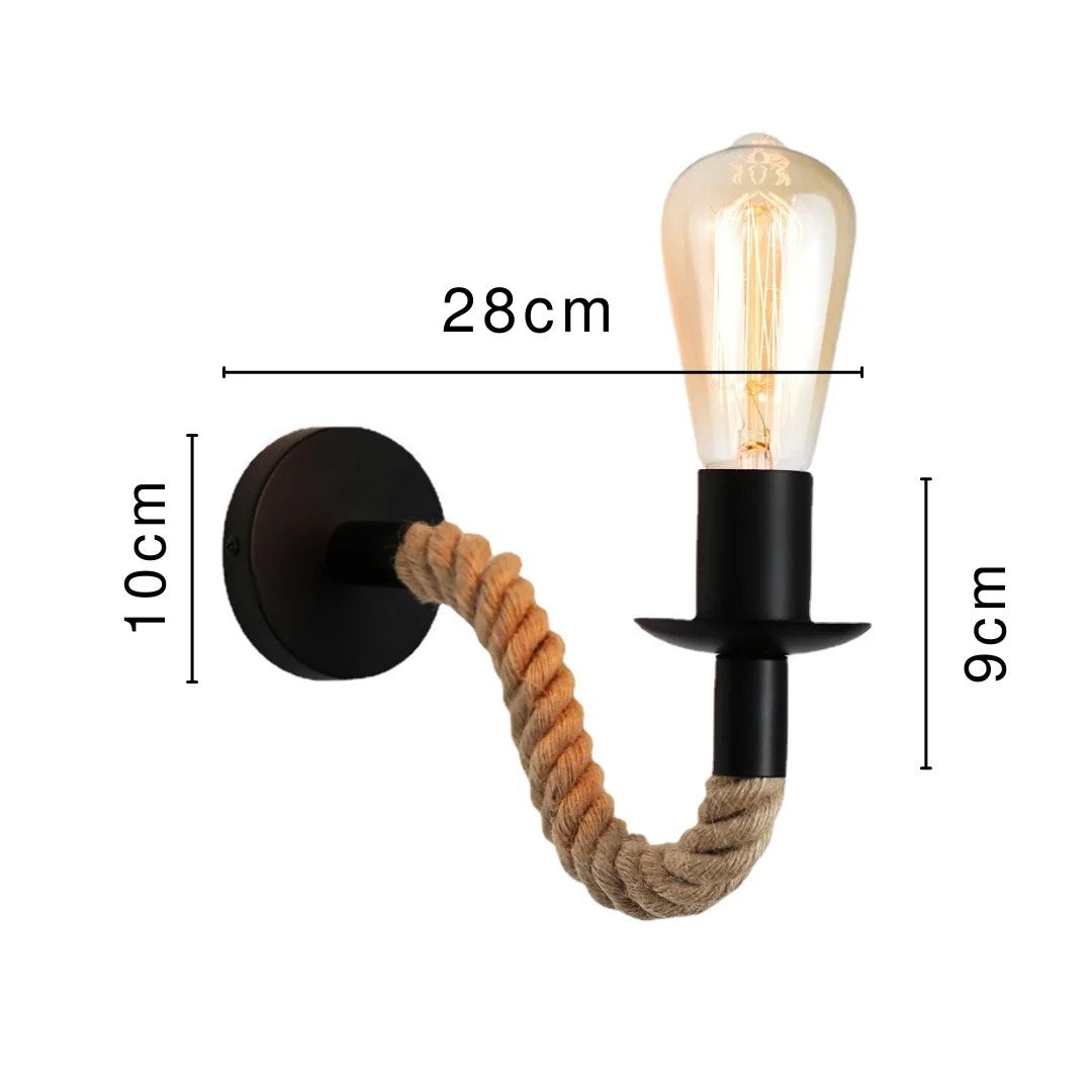 Rope Arm Vintage Wall Lamp - KaveCore