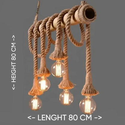 Lighthouse Loop – Handwoven Rope Chandelier