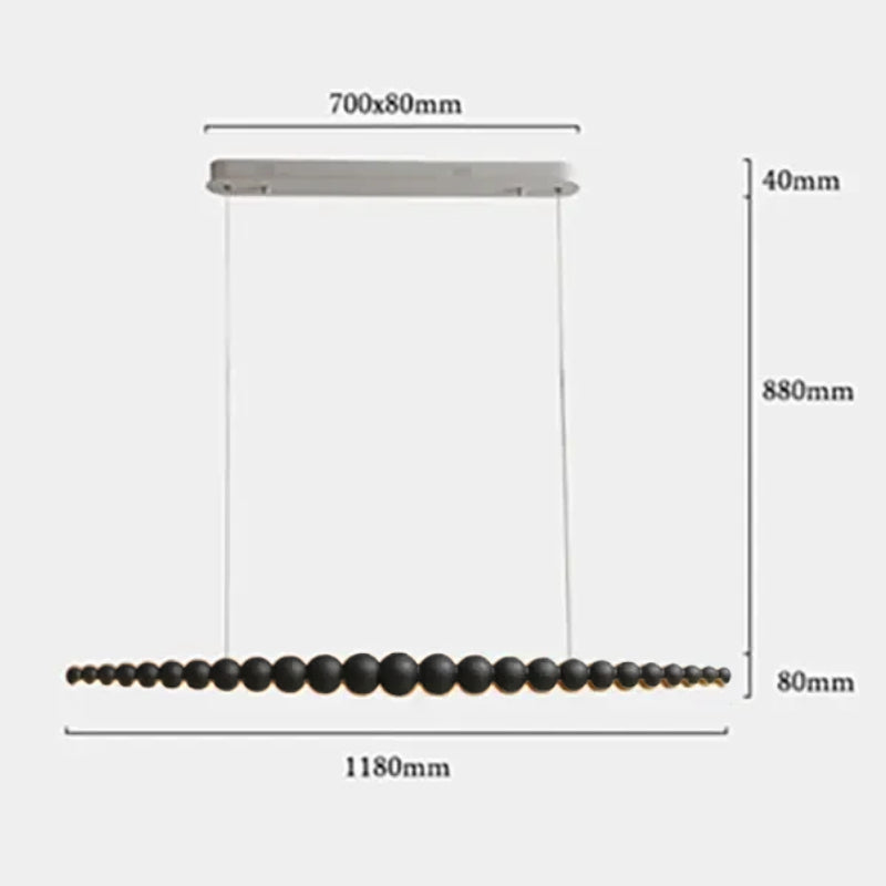 Wooden Orb Wave Chandelier