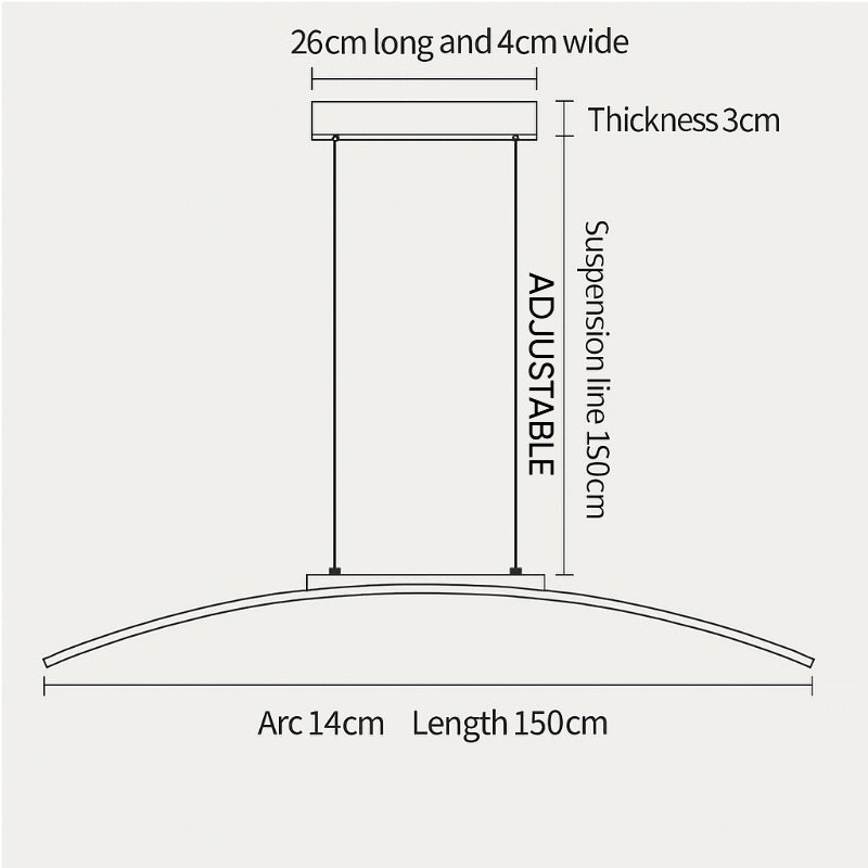 Minimalist Arc LED Chandelier - KaveCore