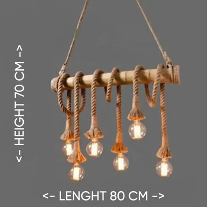 Lighthouse Loop – Handwoven Rope Chandelier