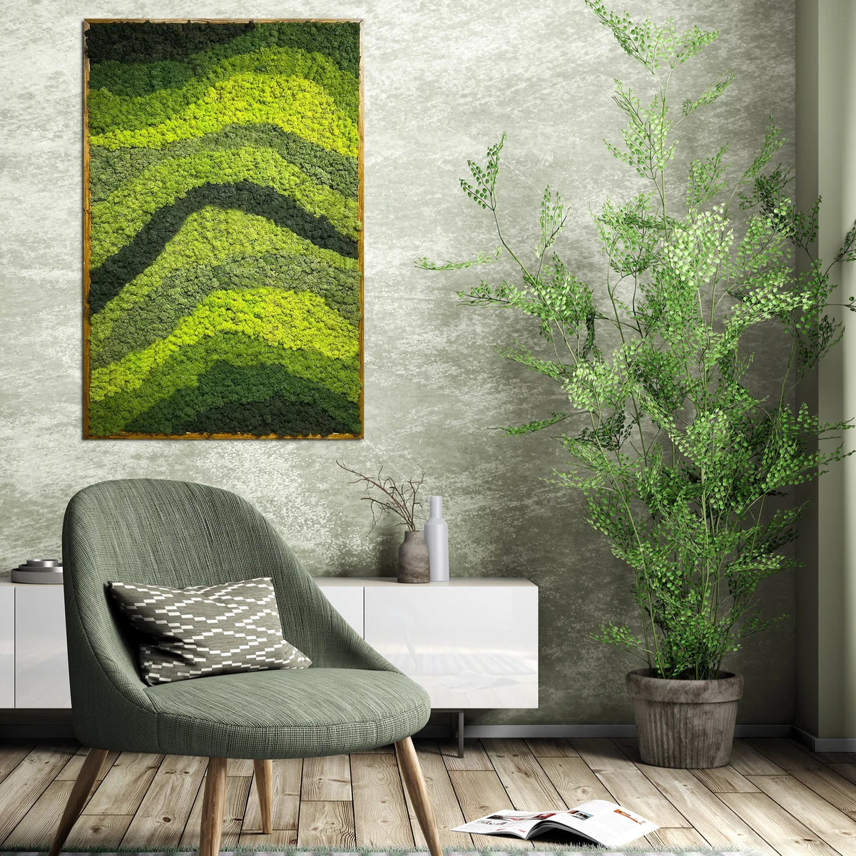 BotaniWave Natural Moss Art