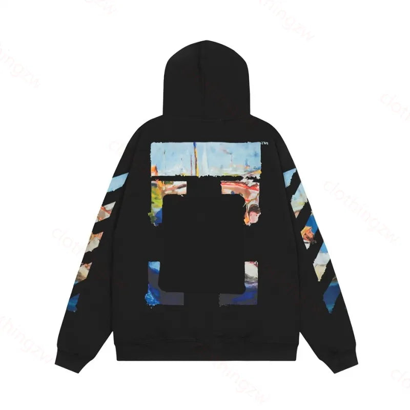 Designer Hoodie Sweater Monet Style Top Graffiti