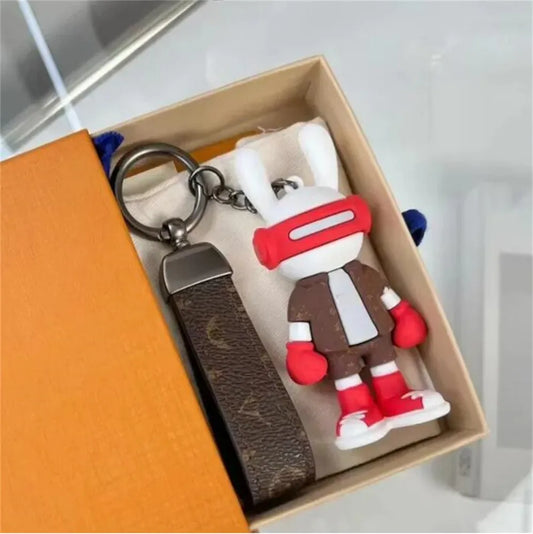 Luxury Keychains Designer Letters Leather