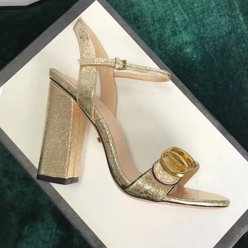 Women's High Heels Open Toe Thick Heel