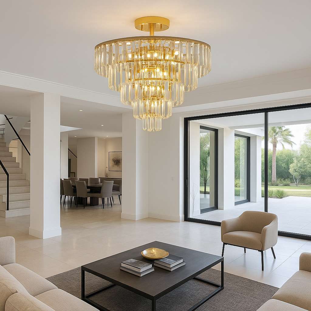 Palatial Glow Modern Crystal Chandelier - US - KaveCore