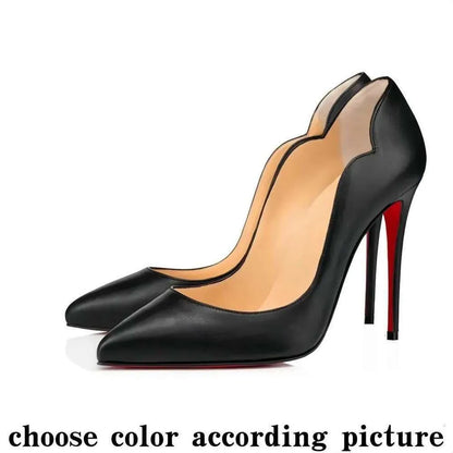 High Red Heels Shoes Designer Soled Peep Pointed Toe Sandals