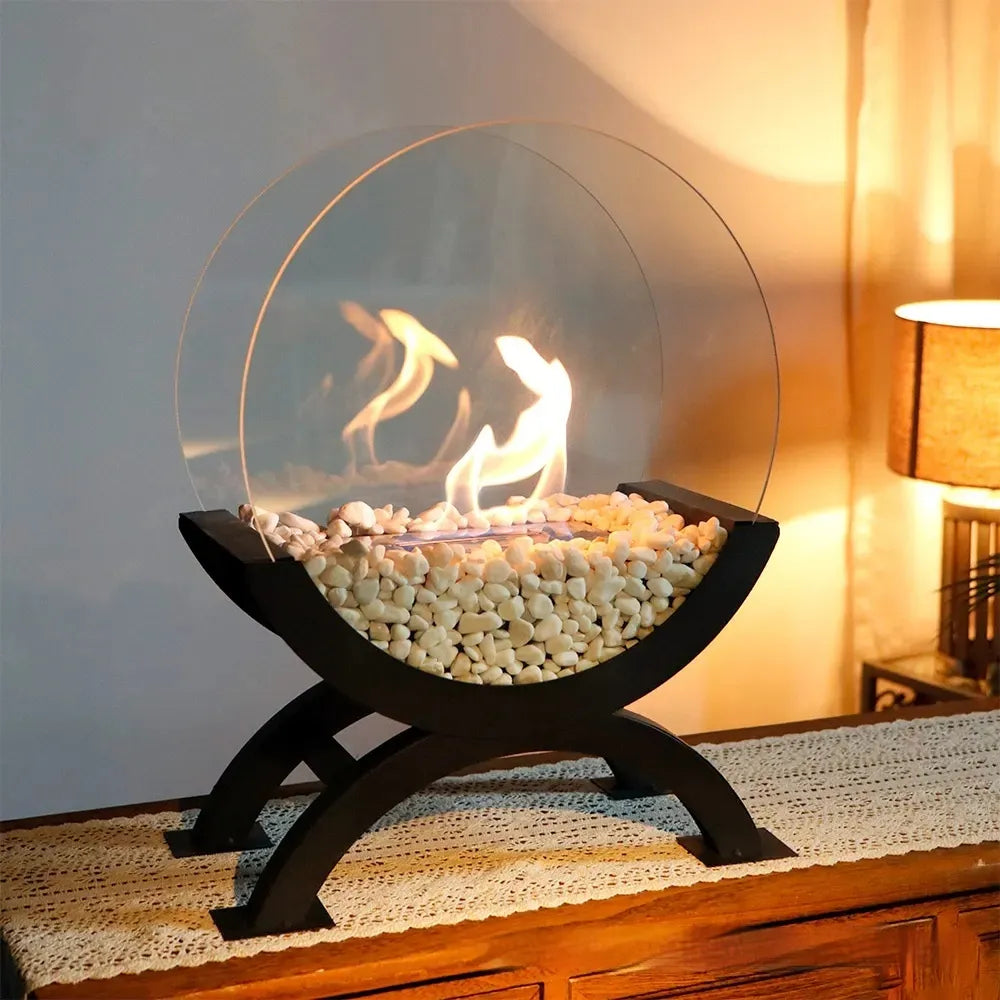 The Pebbled Glow Fireplace