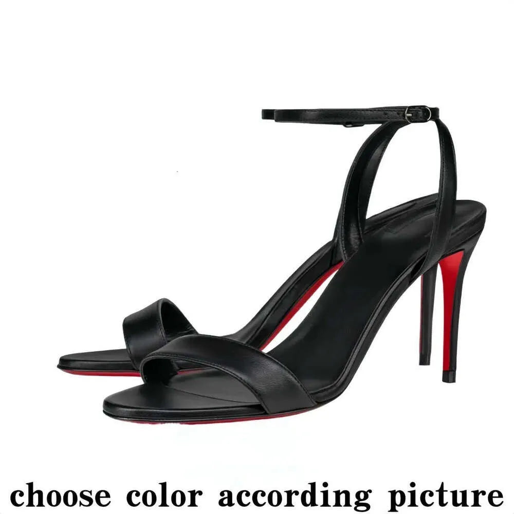 High Red Heels Shoes Designer Soled Peep Pointed Toe Sandals