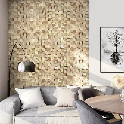 SculptWood Cube Mosaic Wall Panel