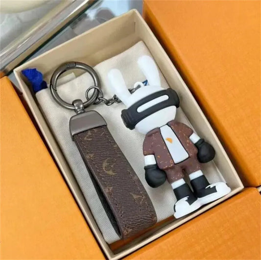 Luxury Keychains Designer Letters Leather