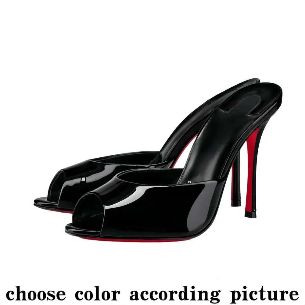 High Red Heels Shoes Designer Soled Peep Pointed Toe Sandals
