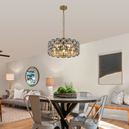 Empire Glow Luxe Round Crystal Chandelier - US - KaveCore