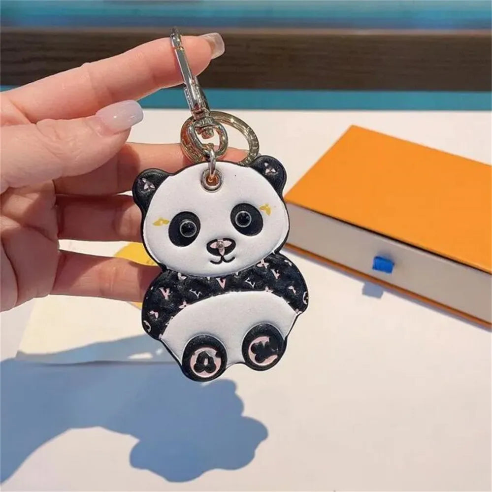 Luxury Keychains Designer Letters Leather