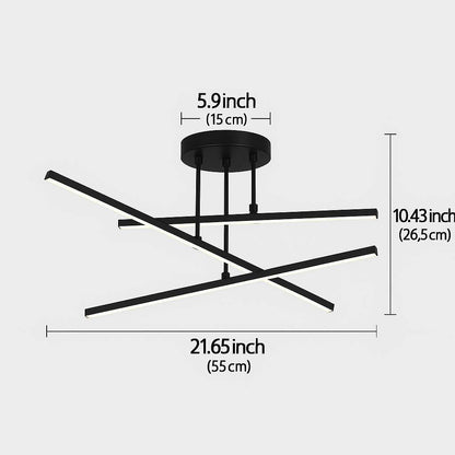 Modern X-Frame LED Chandelier - KaveCore