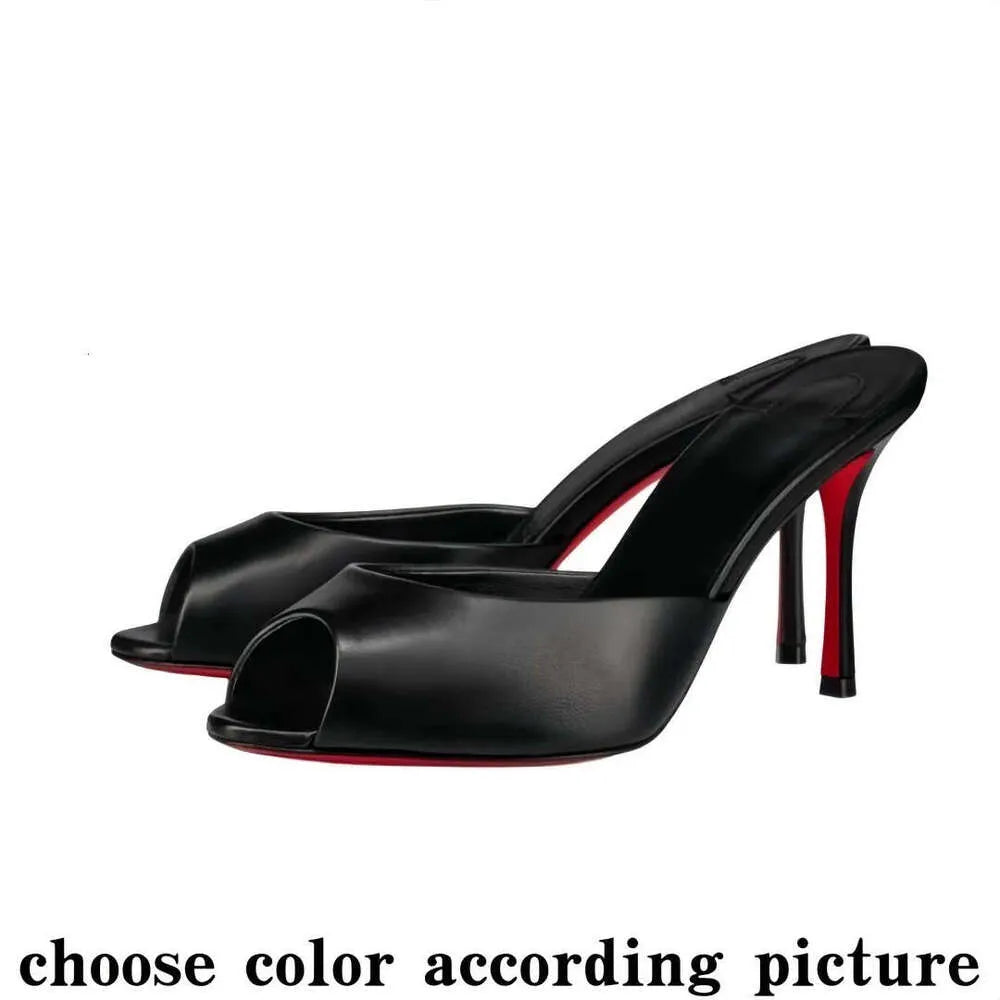 High Red Heels Shoes Designer Soled Peep Pointed Toe Sandals