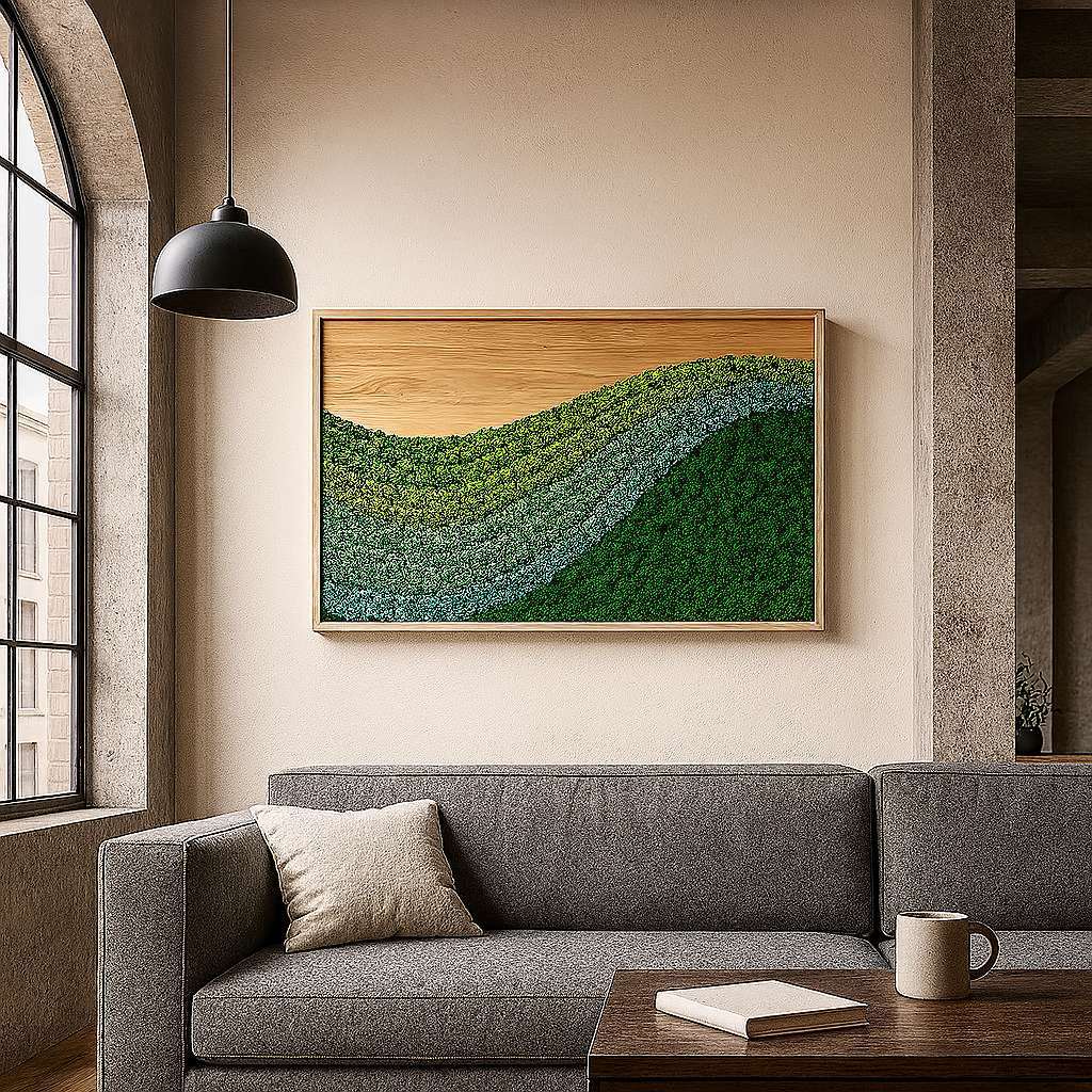 The Rolling Green Natural Moss Art