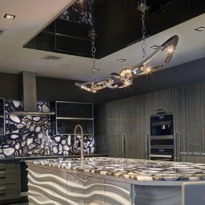 Kinetic Loop Chandelier