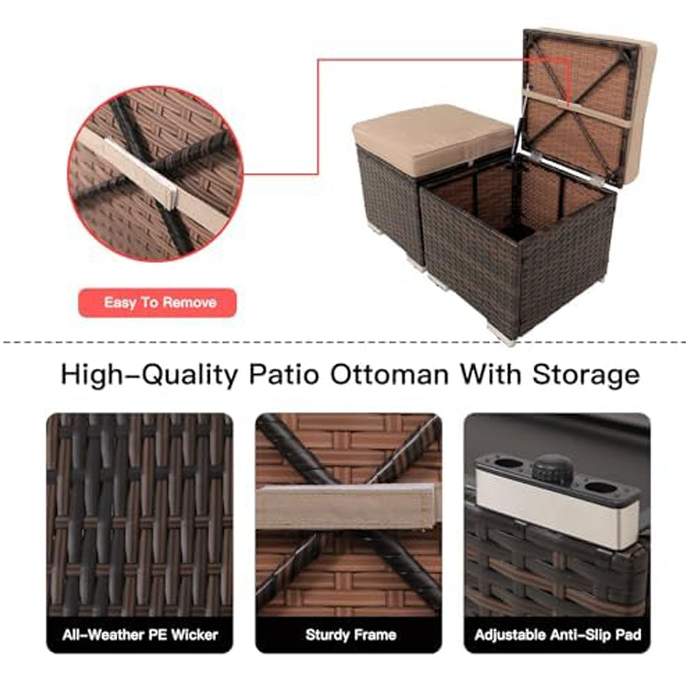 PatioFlex Duo Ottomans - US - KaveCore