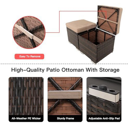 PatioFlex Duo Ottomans - US - KaveCore
