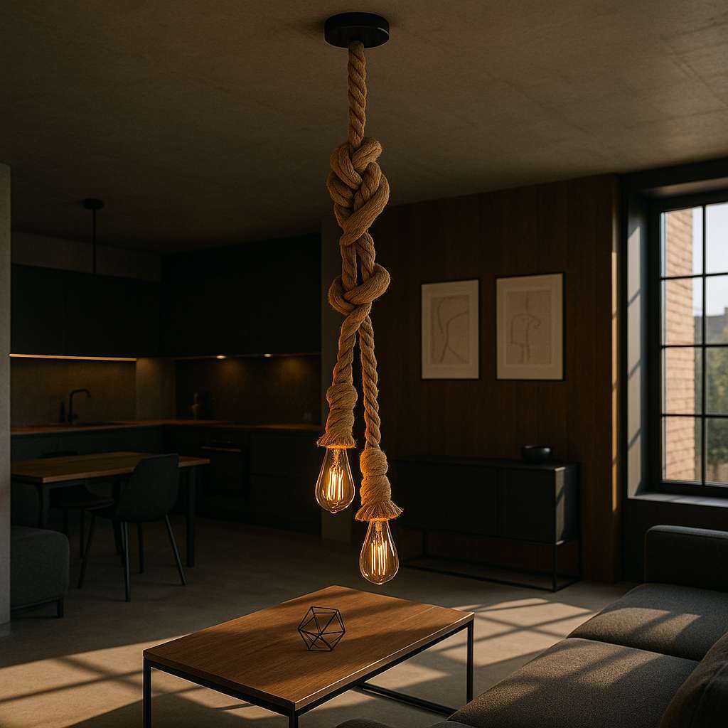 Knotted Rope Pendant Light - KaveCore