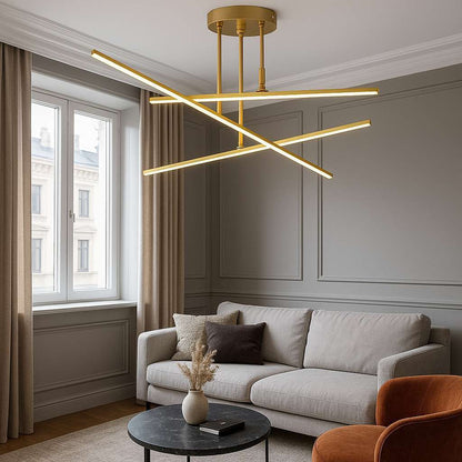 Modern X-Frame LED Chandelier - KaveCore