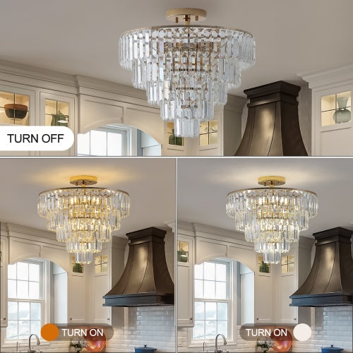 Palatial Glow Modern Crystal Chandelier - US - KaveCore