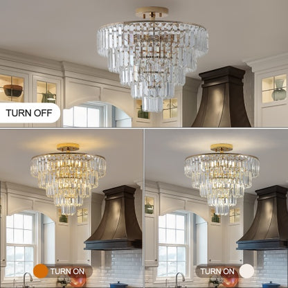 Palatial Glow Modern Crystal Chandelier - US - KaveCore