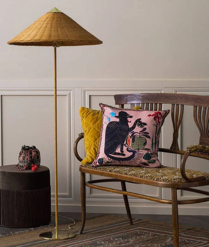 Kyoto Shade Rattan Floor Lamp