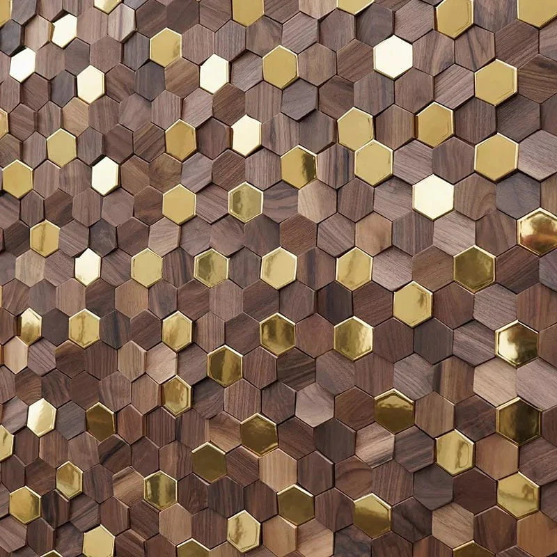 RustiHex Wooden Wall Panel