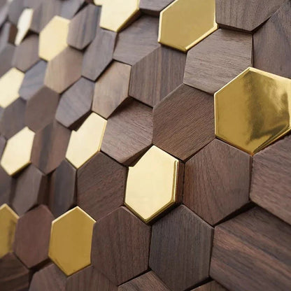 RustiHex Wooden Wall Panel