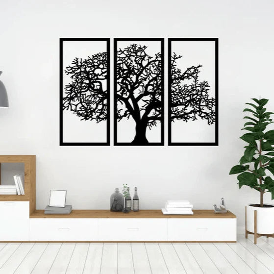 Tree of Life Metal Wall Art (3 Pieces)
