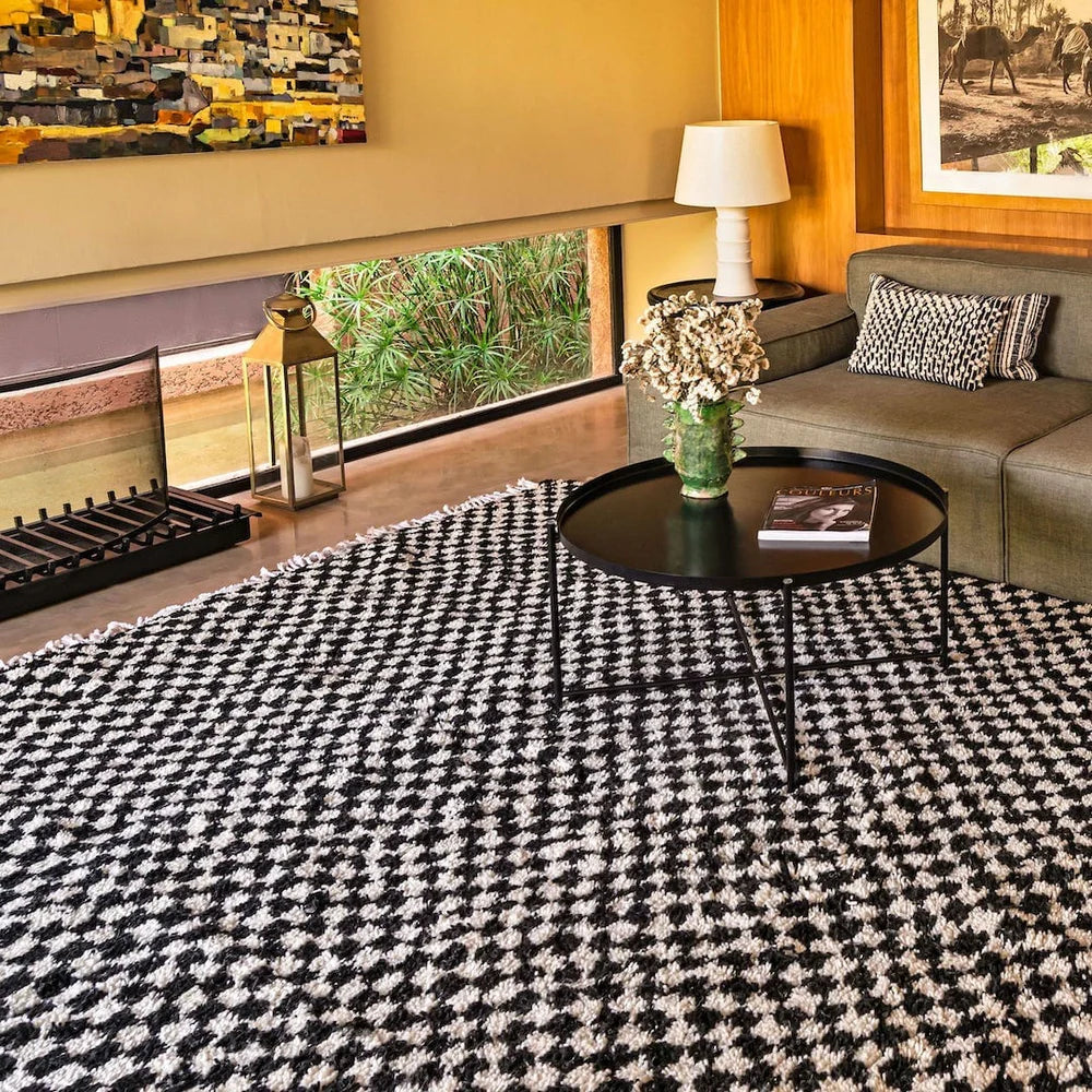Checkered Bliss Indian Rug