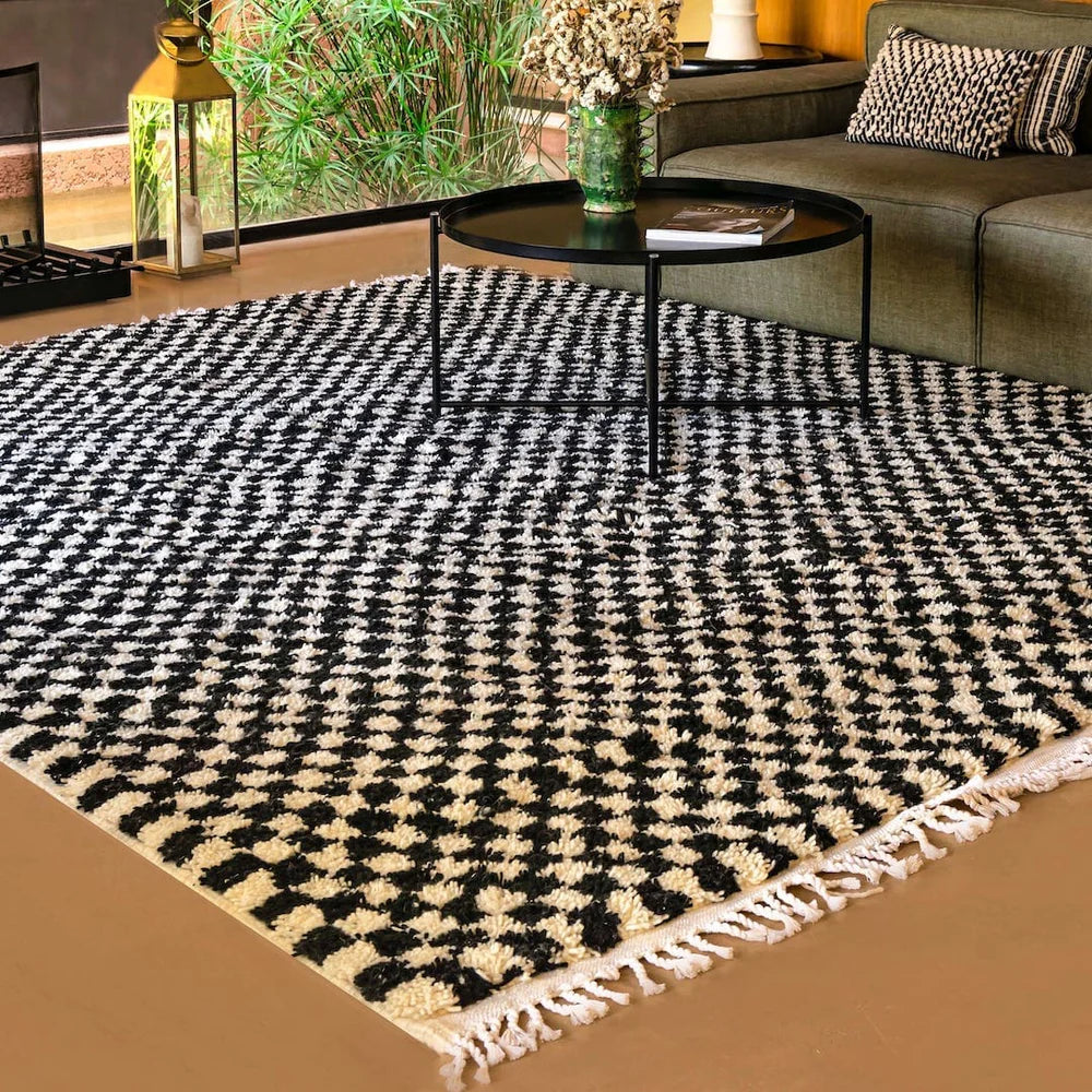 Checkered Bliss Indian Rug