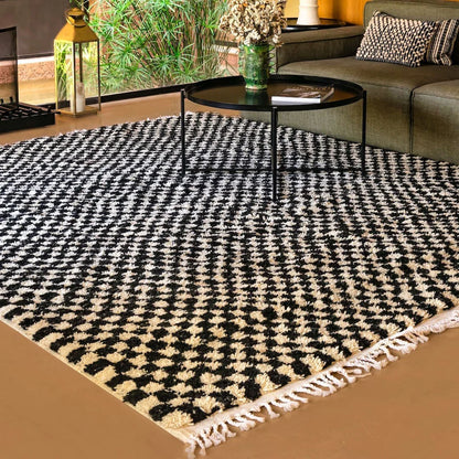 Checkered Bliss Indian Rug