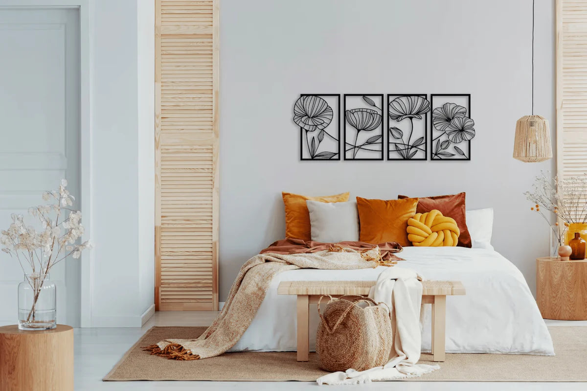 Monet’s Garden metal (4 Panel Wall Art)